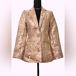 SUGAR THRILLZ Jacquard Brocade Blazer Jacket